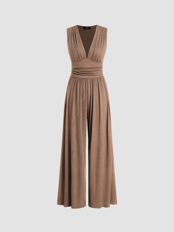 CHARITY | Chic Sleeveless Wide-Leg Jumpsuit