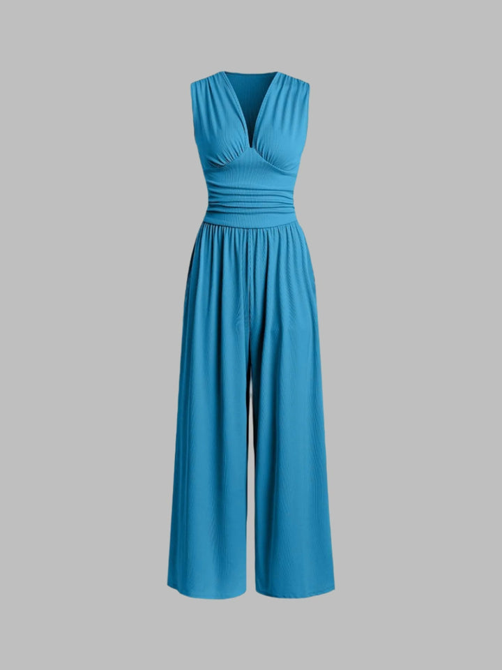 CHARITY | Chic Sleeveless Wide-Leg Jumpsuit